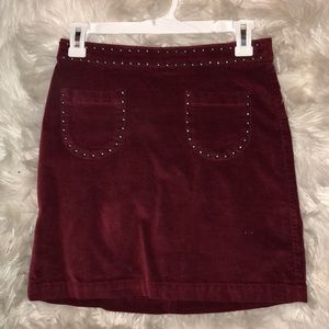 Burgundy skirt